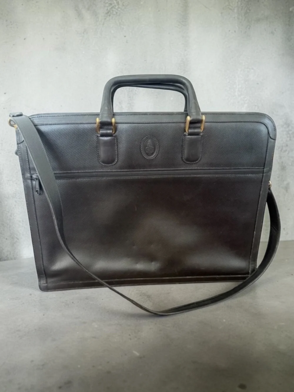 Mark Cross Leather Briefcase Laptop Bag